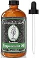 Peppermint Essential Oil 4 oz. with Detailed User's Guide E-book and Glass Dropper by Essentially KateS.