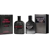 A CENTER Men's Cologne Valentine Milano&Very Excited Eau de Parfum Gift Set - 3.4 Fl Oz Each | Citrus Spicy & Woody Ambergris Fragrance | Luxury Perfume for Day & Night