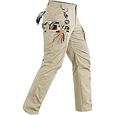 TACVASEN Mens Hiking Pants Waterproof Ripstop Lightweight Breathable Stretch Work Tactical Outdoor Pants with 8 Pockets