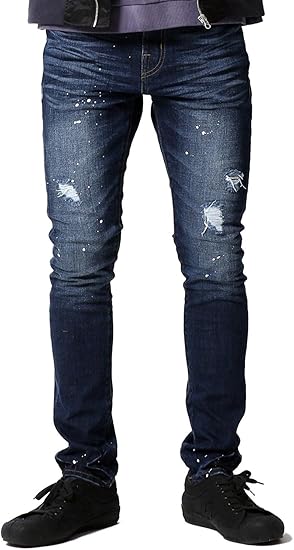 Amazon アビト デニムパンツ メンズ スキニー M ダークブルー ジーンズ 通販