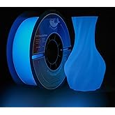 qixinziza Glow PLA Filament 1.75mm Blue, 3D Printer Filament Dimensional Accuracy +/- 0.02 mm, Fit Most FDM 3D Printers, 1kg Spool (2.2lbs)