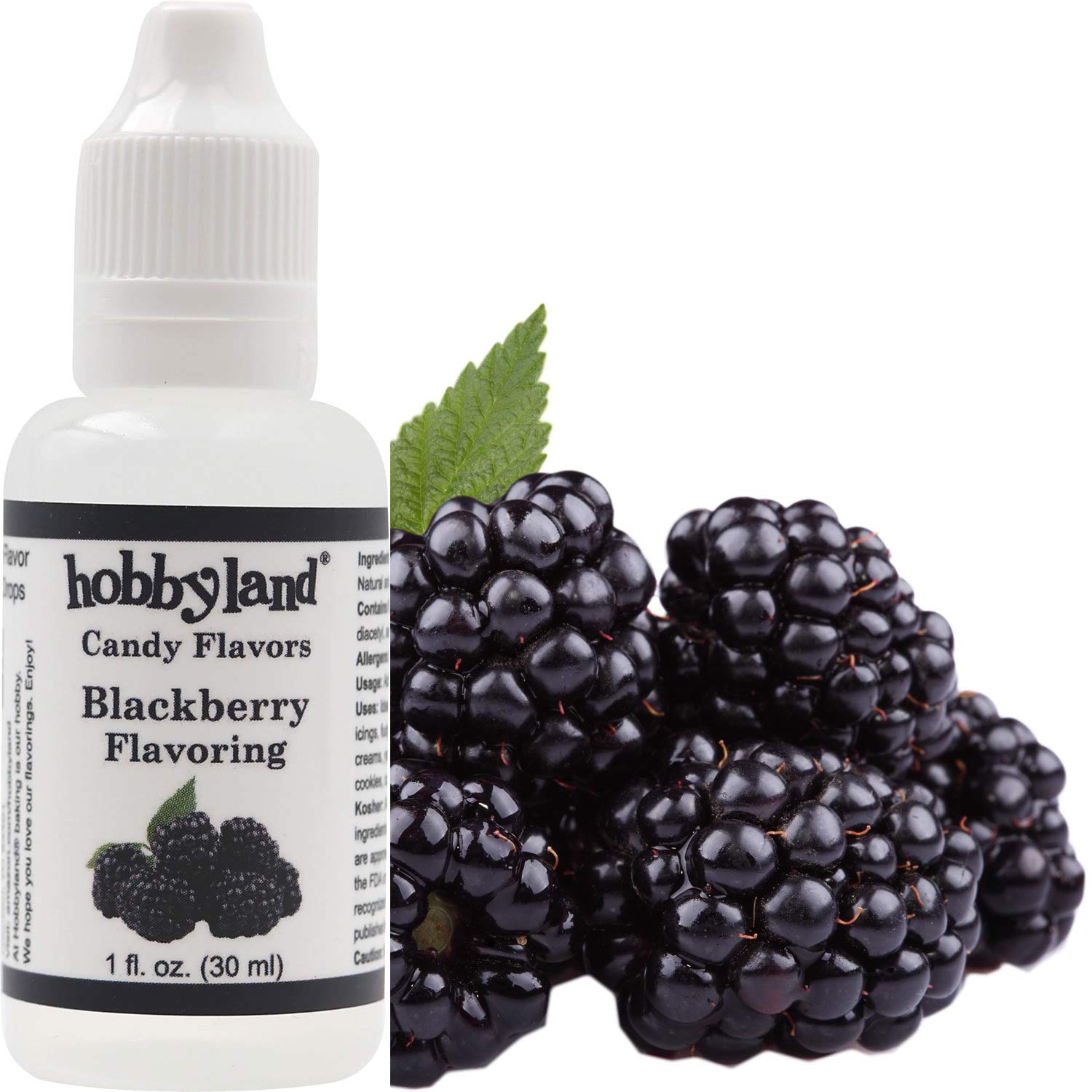 Hobbyland Candy Flavors (Blackberry Flavoring, 1 Fl Oz), Blackberry Concentrated Flavor Drops