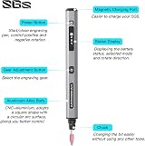 ARROWMAX Mini Electric Engraving Pen with 42 Accessories Aluminum Case OLED view 4