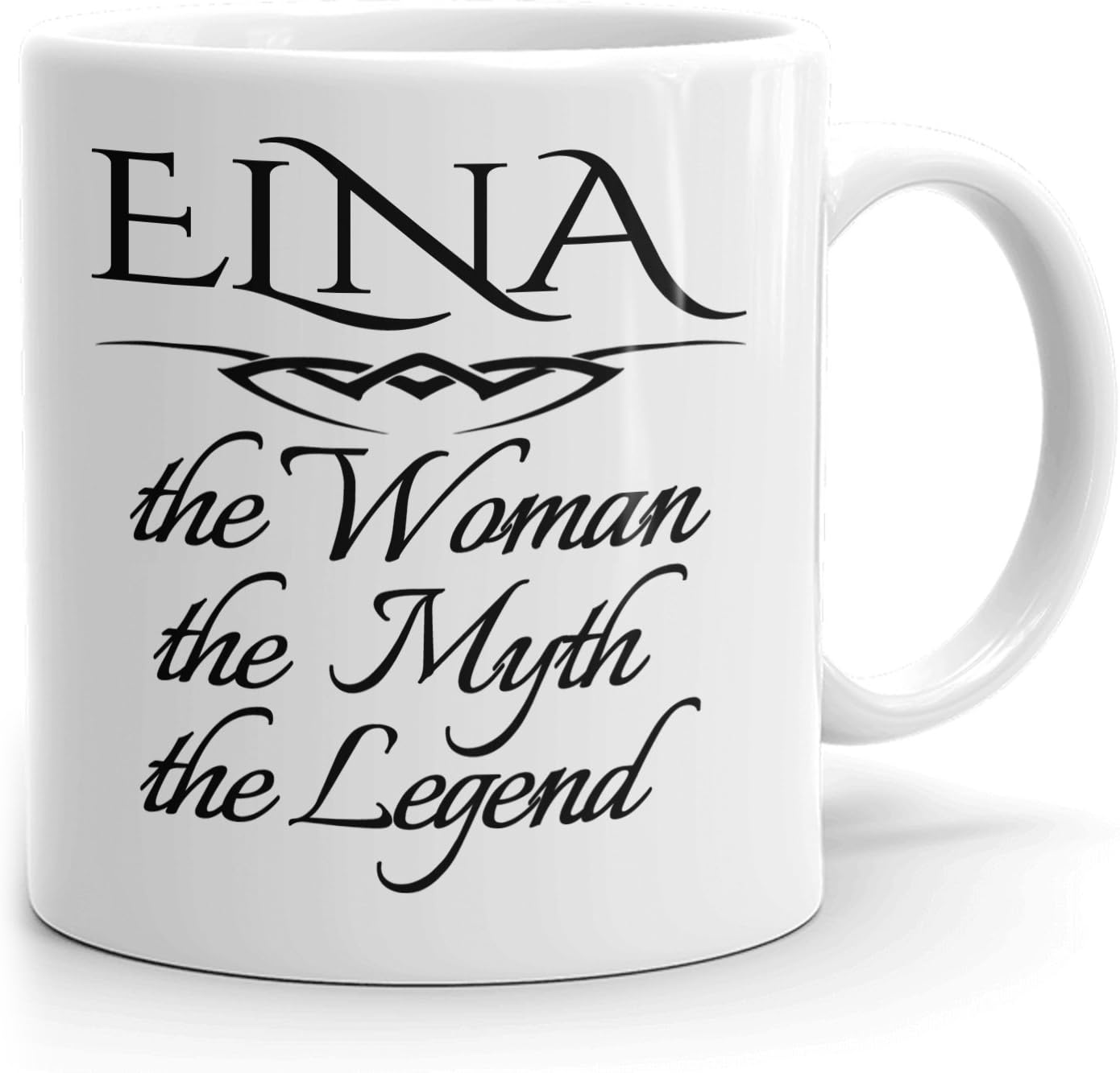 MugMax The Woman The Myth The Legend D1 Ceramic Coffee Mug Personlised Elna White 11 oz
