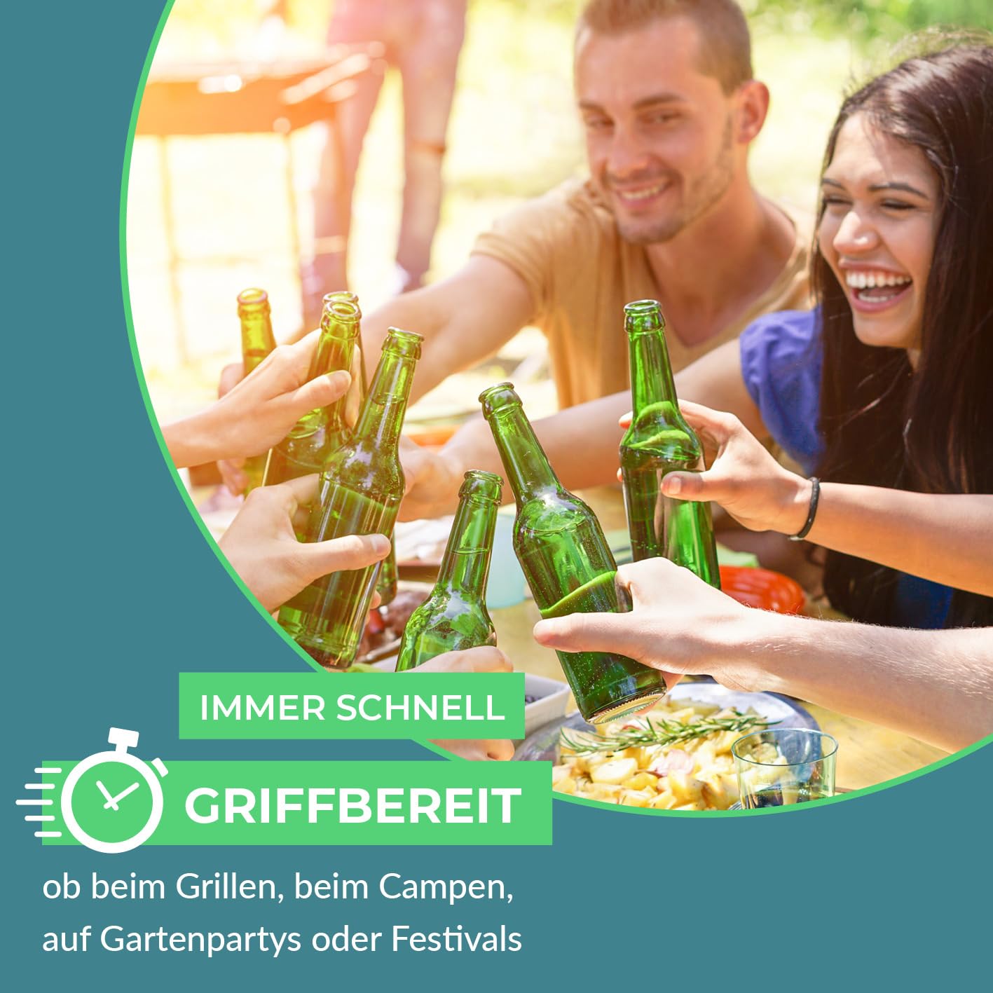 EASYmaxx Flaschenkühler Outdoor | Erdloch- Bierkühler, Camping Kühlschrank, Flaschenkühlschrank | bis zu 15 Flaschen | Highlight im Garten, Outdoorküche und Terrasse 9