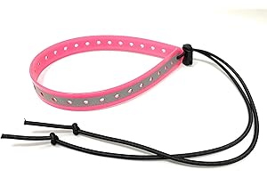 SPARKY PET CO Replacement GPS eCollar with Adjustable Bungee, Multi-Hole Design, and Secure Toggle Closure for Small Dogs (Reflective Pink, Small Neck)