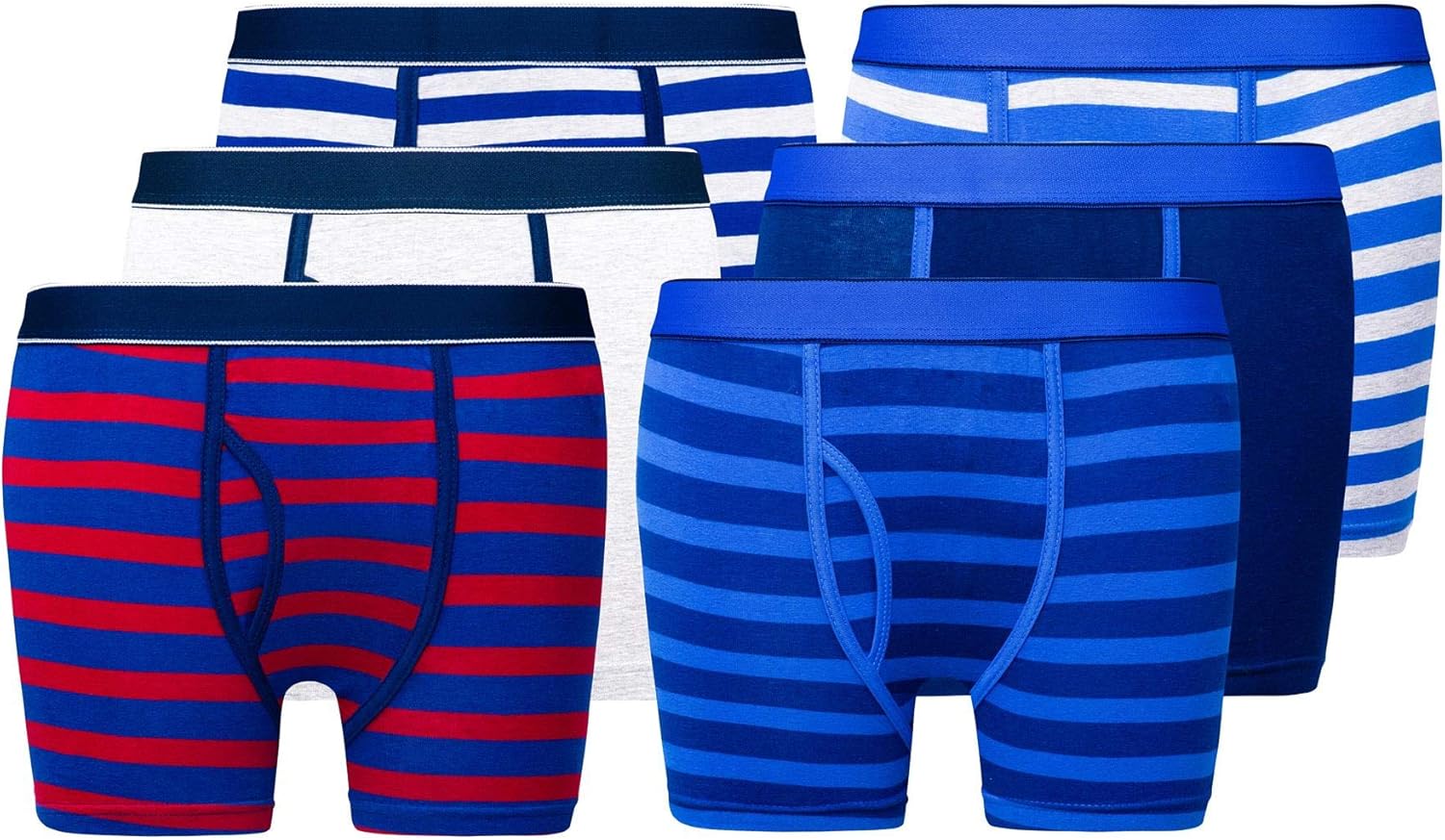 Sock Stack Boys Boxers 6 Pairs of Kids Trunks Boxer Short Easy Care Cotton Stretch Underwear