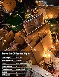 Fairy Lights Battery Operated 16.4Ft 50 LED Silver