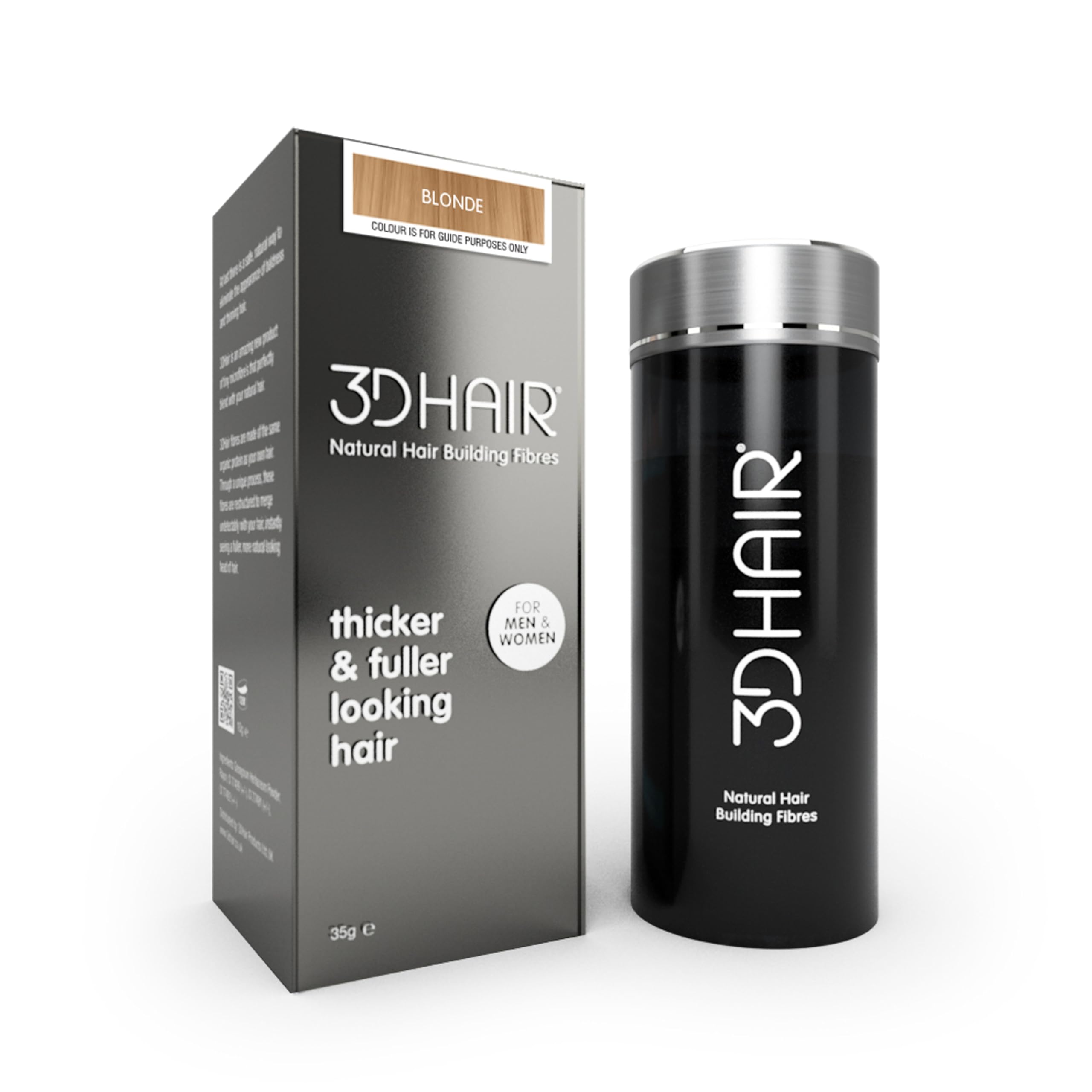 3D Hair Fibres | Hair Powder for Thinning Hair 35g Bottle | Makes Thin Hair Look Thicker in Seconds | Hair Loss Concealer For Women & Men (Blonde)