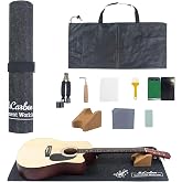 Guitar Repair Mat Kit with Neck Rest, Felt Work Mat, String Winder, Fret Polishing Tools, Cleaning Accessories and Storage Bags &ndash; Complete Maintenance Set for Acoustic &amp; Electric Guitars