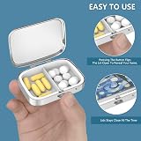Hion Pill Box 2 Compartment Metal Case Portable Medicine Organizer 2 PCS view 4