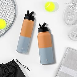 JoyJolt Triple Insulated Water Bottle with Straw