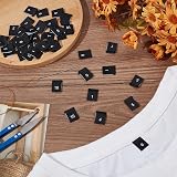 BENECREAT 400PCS Polyester Clothes Size Labels, 10 Styles, Black view 5