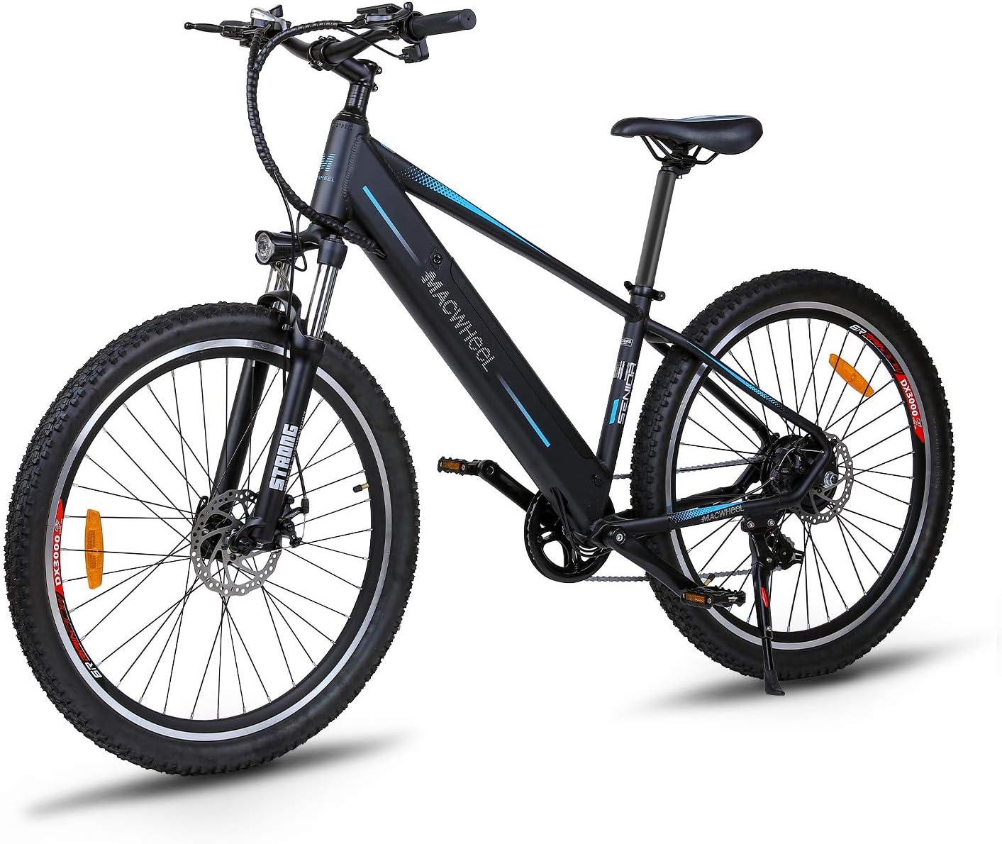 Electric Bike, Mountain Ebike 27.5", Removable 36V/12.5Ah Battery Integrated with Frame, Shimano 7-Speed, Suspension Fork, Front Suspension, Tektro Dual Disc brakes for Sport Cycling Wrangler-600