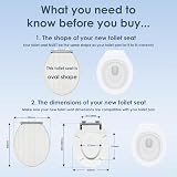 AQUALONA Premium Tongue and Groove Soft Close Toilet Seat White view 2