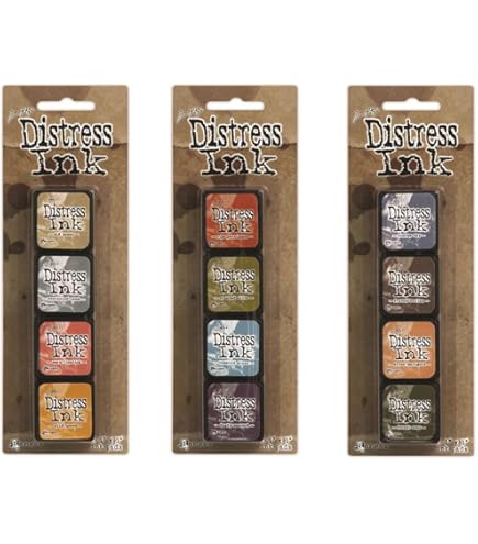Ranger Tim Holtz Distress Mini Tampone Inchiostro Per Stampi - Colore Viola Scuro, Effetto Vintage, Atossico - 5