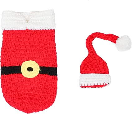 Amazon Nuolux 1セットのクリスマスベビーサンタクロース衣装手作りかぎ針編みニットクリスマスコスチュームベビークリスマスキャップハットとスワドル 布団セット ベビー マタニティ 通販