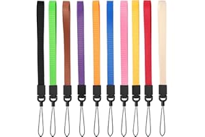 YOUOWO Wrist Lanyards, Hand Strap Lanyard 10 Pcs Colorful Straps,For Keys Phone Camera USB Wallet ID Name Tag Badge Whistle Walkie-talkie (10 Colors - Combination 1)