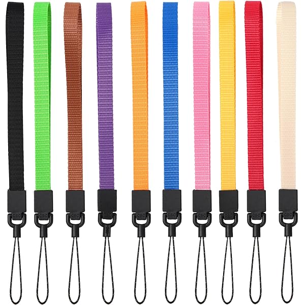 Lot De 30 Dragonnes De Poignet 17,8 Cm - Couleurs Assorties - Pour Clés, Badges, USB, Téléphone - Nylon - 8