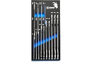 Capri Tools Super-Thin Open End Wrench Set (Master Set), CP11850-14MST, Silver