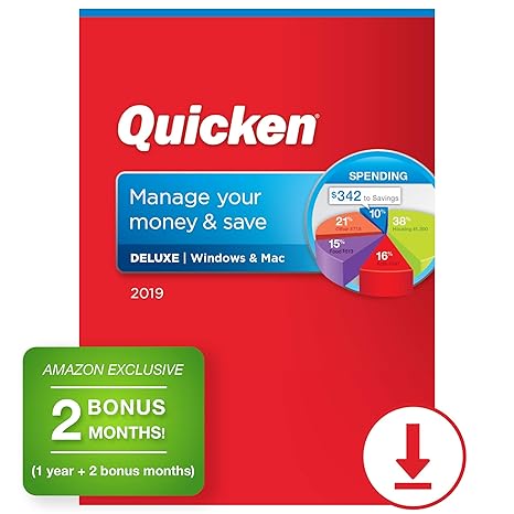 Quicken Deluxe 2019 Personal Finance Budgeting Software Pc Mac Download 1 Year Subscription 2 Bonus Months Amazon Exclusive