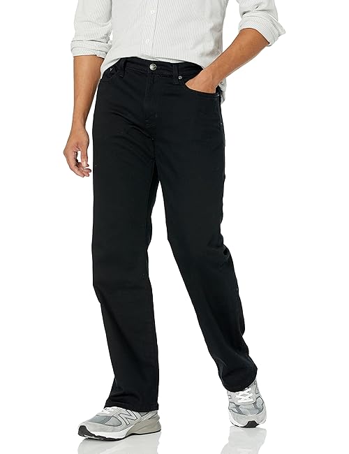 Amazon Essentials Men's Straight-Fit Bootcut Jeans - Discontinued Colours, Black, 32W / 33L