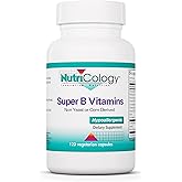 Nutricology Super Vitamin B Complex - Vitamin B for Men & Women, Vitamin B Supplement, Vitamin B12, Vitamin B6, Vegetarian Capsules, Corn-Free, Yeast-Free - 120 Count