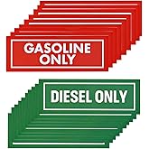 40 Pcs Diesel Only & Gasoline Only Fuel Tank Stickers - 6x2 Inch Strong Adhesive No Fade Vinyl Decals | Waterproof & UV Resistant for Fuel Cans, Gas Caps, Heavy Duty Trucks, Pickups, Tractors
