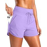 Soothfeel Women's Running Athletic Shorts with Zipper Pocket 3" Quick Dry Gym Workout Shorts for Women with Liner
