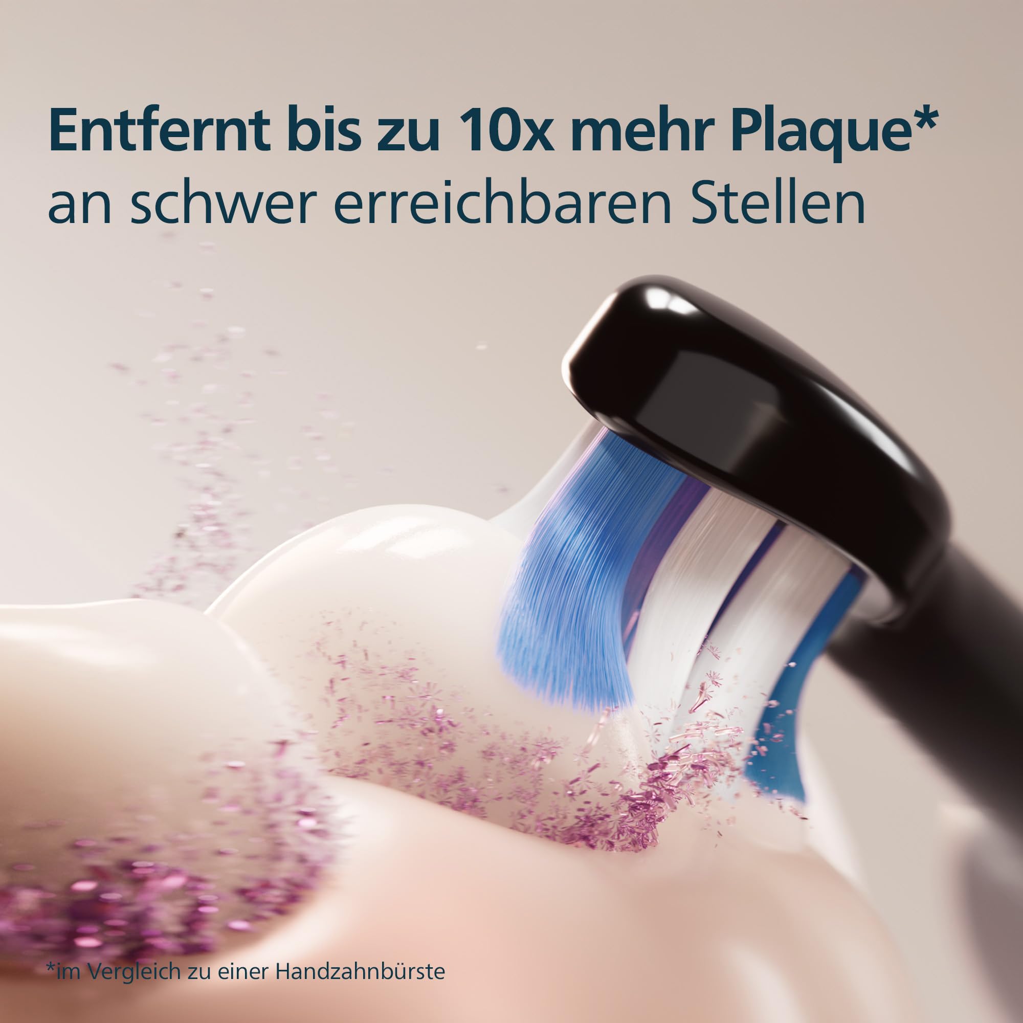 Philips Sonicare S2 Sensitive, Original-Ersatzbürstenköpfe, Schwarz, 6er-Pack, HX6056/88 3