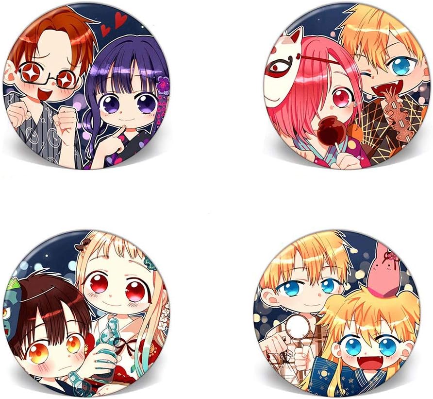 HomMall Anime Toilet-Bound Hanako-kun Brooches Button Badges Pins Set for Clothes Backpack Pencil Case(H02)