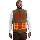 ORORO Men's Heated Quilted Vest with Heated Collar, Lightweight Quilted Heating Vest with USB-C Rechargeable Battery