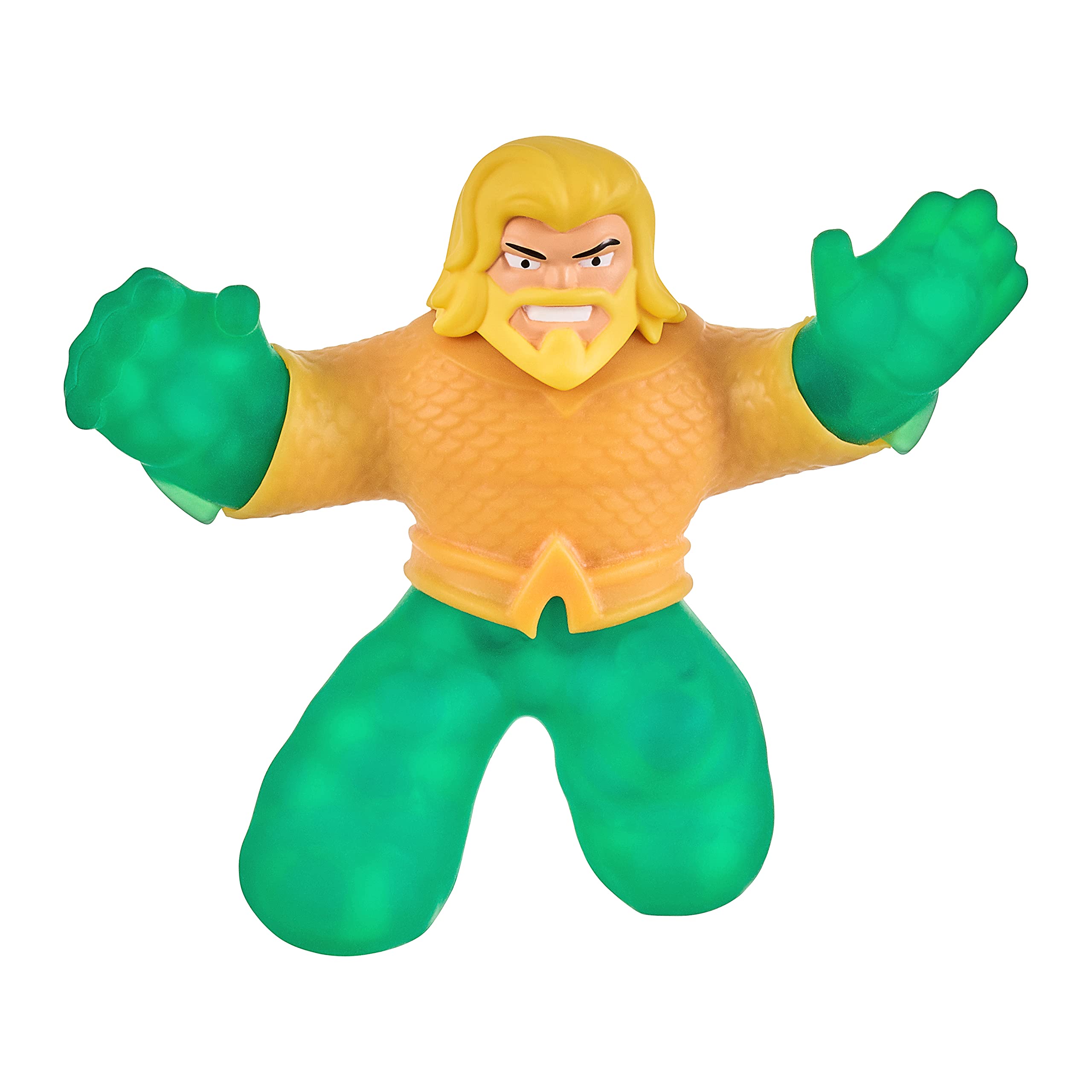 Heroes of Goo Jit Zu Dc Hero Pack - Super Goopy Aquaman 4.5-Inch Tall Action Figure, Perfect Christmas/Birthday Present For 4 To 8 Year Olds, Squishy, Stretchy Tactile Play
