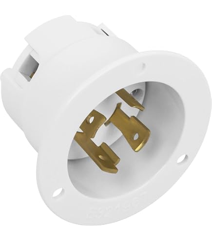 Pack Of 6 NEMA L14-30 Locking Flanged Inlets, 30A 125/250V AC – Grounding Power Connector
