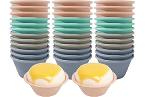 36 Pcs Silicone Puto Mold Cups for Steamer Filipino, 3" x 1.2" Reusable Silicone Puto Baking Cups, BPA-Free and Non-Stick, Su