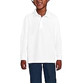 Lands' End School Uniform Kids Long Sleeve Mesh Polo Shirt