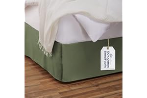 Tailored Bed Skirt by ShopBedding - 21-Inch Drop Bed Skirts for Full Size Bed - Premium Cotton Blend Pleated Dust Ruffle with Split Corners (Available in 16 Colors)