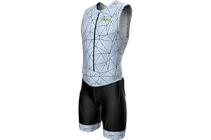 WIXEN SPORTS Wixen Men’s Triathlon Suit –Breathable & Padded Tri Suit for Swim, Bike & Run | Race Day Gear for Triathletes