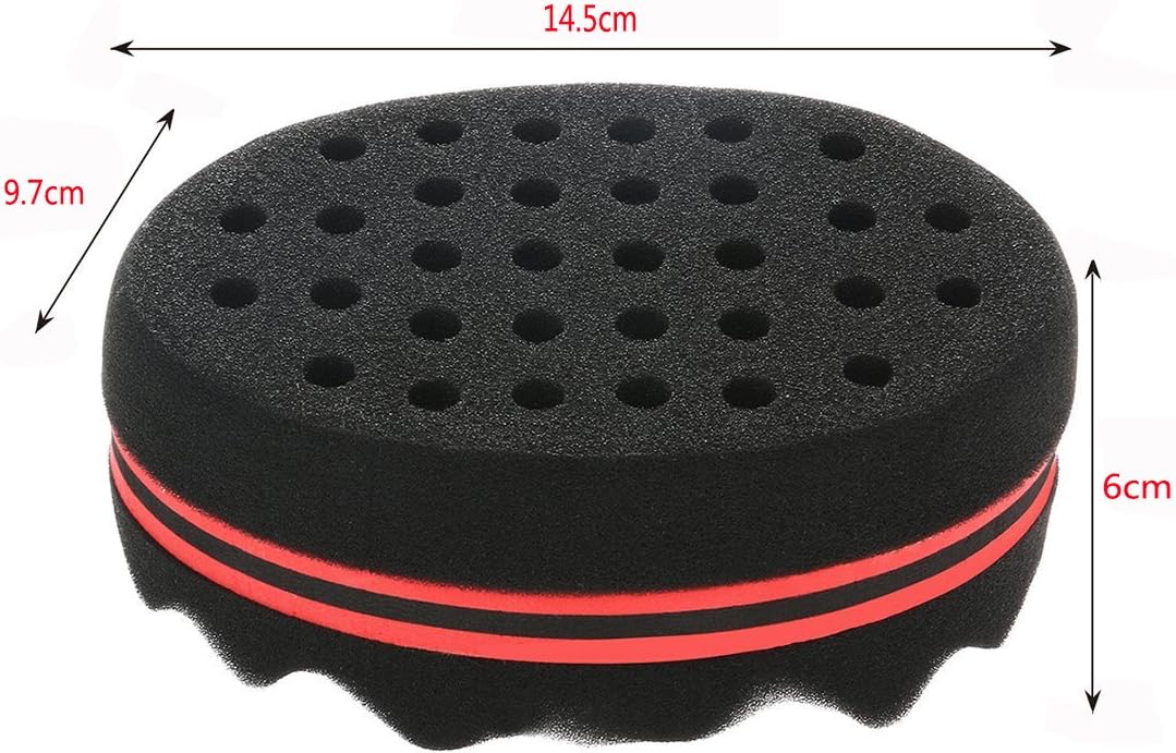 Cisixin 2 Pack Hair Twist Sponge Double Side Afro Braid Style Dreadlock Coils Wave Hair Curl Sponge Brush - Image 4