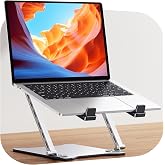 RIWUCT 2026 Laptop Stand for Desk Ultra-Slim Portable &amp; Height Adjustable | Dual-Bar Support, Ventilated Laptop Riser Holder, Comaputer Stand Compatible with MacBook/Dell/HP(10-15.6")