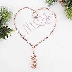 Personalized Mr and Mrs Christmas Tree Topper Metal