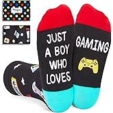 Gamer Gifts for Teens Boys - Sports and Gaming Socks for Kids Aged 4-18, Fun Gifts