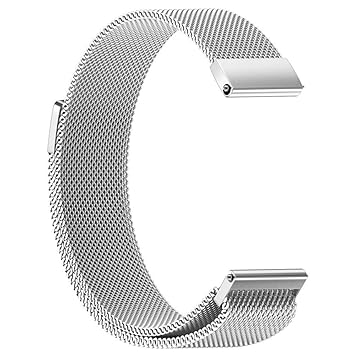 Saingace(TM) Armband für Pebble Time Round14mm Ersatz Fitness Uhrenarmband Milanese Magnetic Loop Edelstahl Netz Watch Band S