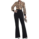 sexycherry Formal Jumpsuit for Women Dressy Wedding Guest Elegant Long Sleeve Long Straight Pants Cocktail Party Rompers