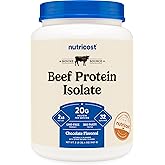 Nutricost Beef Protein Isolate Powder Chocolate (2 Pounds) - 20 Grams Protein Per Serving, GMO-Free + Gluten-Free