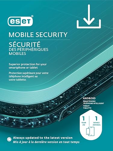 ESET Mobile Security Premium | Mobile Antivirus | 2025 Edition| 1 Device | 1 Year | Privacy | Payment Protection | Antiphishing | Adware Detector [Online Code]