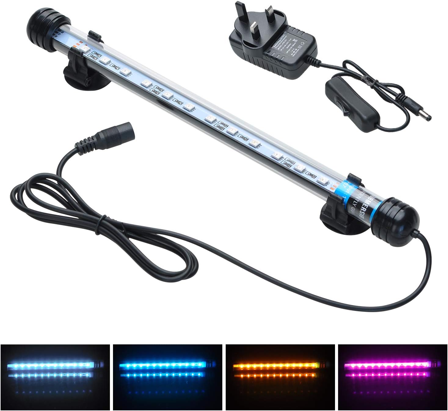 Songway LED Aquarium 5050 SMD Light Aquarium Light Aquarium Light Waterproof Patch Water Red Fish Red Fish Light (28cm, White blue)