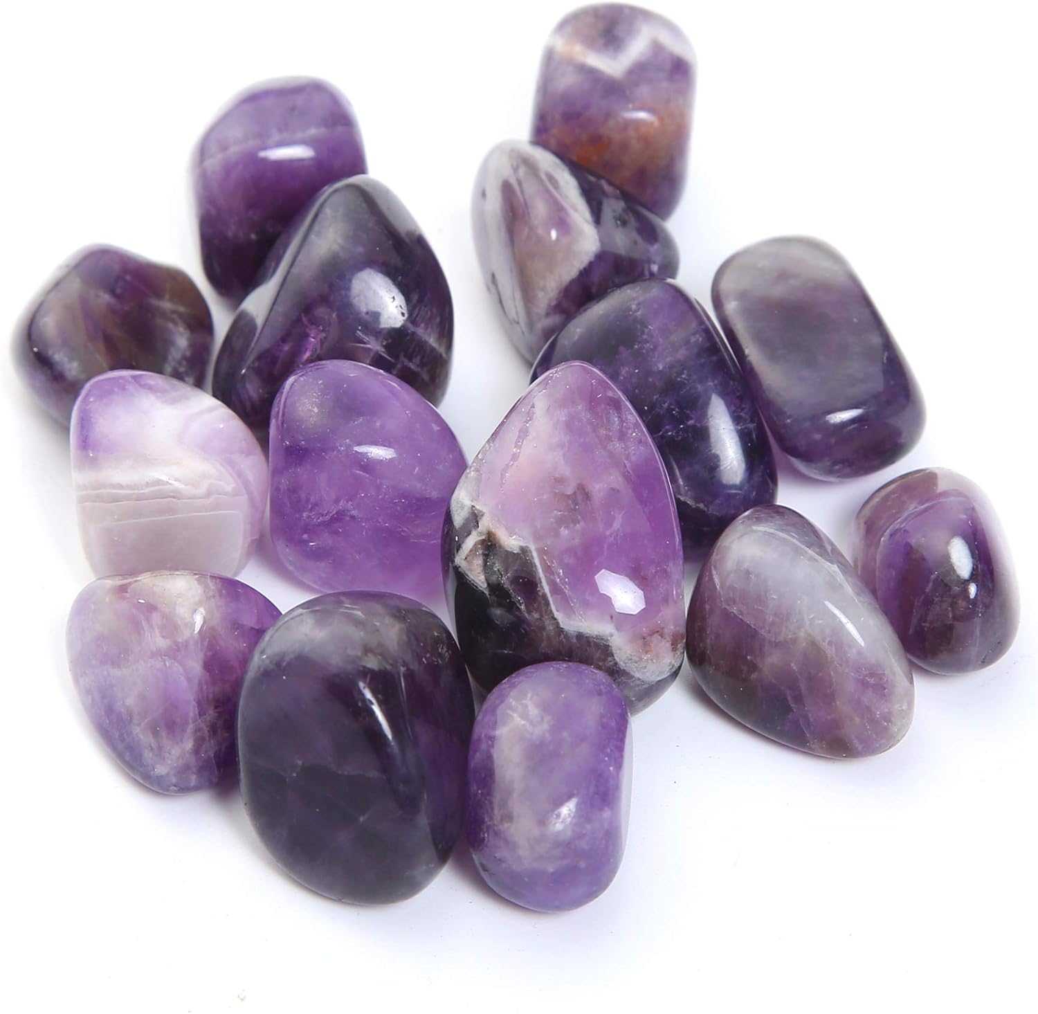 Bingcute Brazilian Tumbled Polished Natural Stones 1/2 Ib for Wicca, Reiki, and Energy Crystal Healing (Assorted): Home & Kitchen