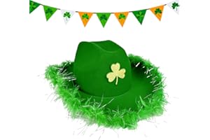 Cowboy Hats for Women | Breathable Party Outfits with Shamrock Pattern - Cowboy Hats for Men | for Festival Country Party