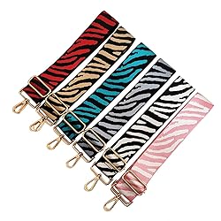 Beacone Wide Zebra Pattern Purse Bag Strap